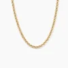 Marc Orian Colliers|Colliers Femme > Collier Or Jaune Capucin Maille Marine