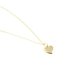 Marc Orian Colliers|Colliers Cœur > Collier Or Jaune Davie Oxyde De Zirconium