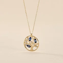 Marc Orian Colliers|Colliers Avec Pierres > Collier Or Jaune Elsebein Saphirs