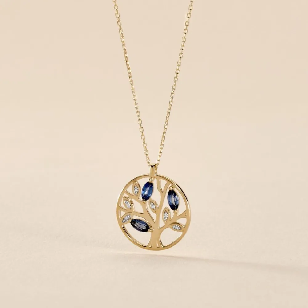 Marc Orian Colliers|Colliers Avec Pierres > Collier Or Jaune Elsebein Saphirs