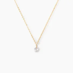 Collier Or Jaune Emilee Oxyde De Zirconium