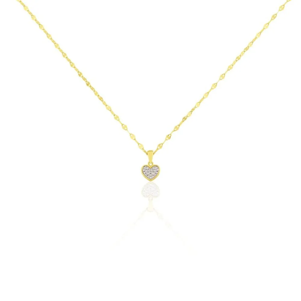 Marc Orian Colliers Diamant|Colliers Cœur > Collier Or Jaune Luminatane Diamant