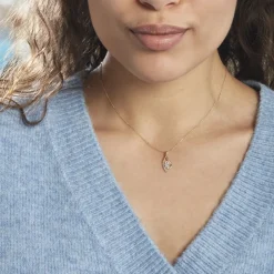 Marc Orian Colliers|Colliers Avec Pierres > Collier Or Jaune Sagesse Oxydes De Zirconium or jaune oxyde