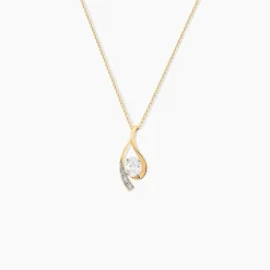 Marc Orian Colliers|Colliers Avec Pierres > Collier Or Jaune Sagesse Oxydes De Zirconium or jaune oxyde