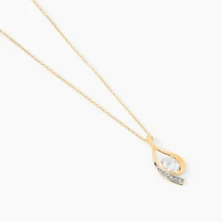 Marc Orian Colliers|Colliers Avec Pierres > Collier Or Jaune Sagesse Oxydes De Zirconium or jaune oxyde
