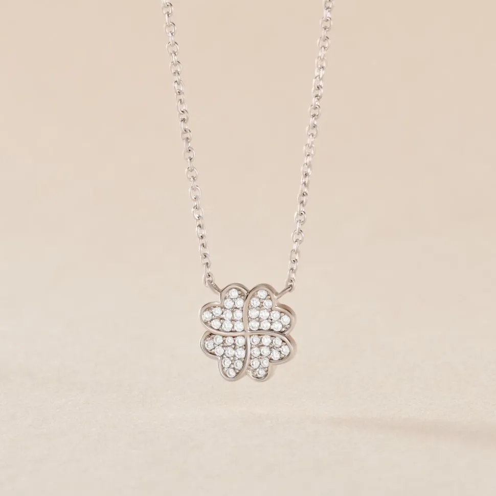 Collier Ottilie Argent Blanc Oxyde De Zirconium