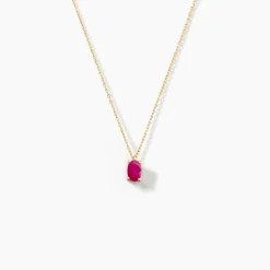 Collier Ovale Or Jaune Rubis