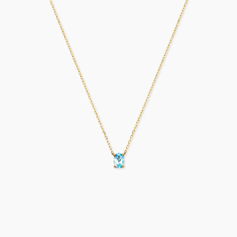 Marc Orian Colliers|Colliers Avec Pierres > Collier Ovale Or Jaune Topaze