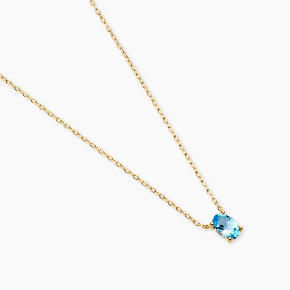 Marc Orian Colliers|Colliers Avec Pierres > Collier Ovale Or Jaune Topaze