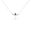 Marc Orian Colliers|Colliers Avec Pierres > Collier Pasqualina Or Blanc Saphir Et Diamant