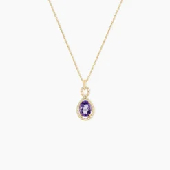 Marc Orian Colliers|Colliers Avec Pierres > Collier Passion Or Jaune Amethyste Et Oxyde De Zirconium