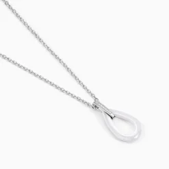 Collier Peer Argent Blanc Oxyde De Zirconium