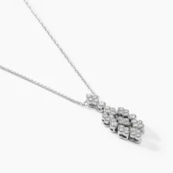 Marc Orian Colliers|Colliers Avec Pierres > Collier Petales Argent Blanc Oxyde De Zirconium