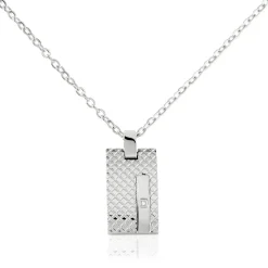 Collier Phebus Him Acier Blanc Diamant