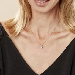 Collier Plaqué Or Caner Oxydes De Zirconium