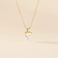 Collier Plaqué Or Caner Oxydes De Zirconium