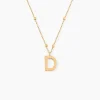 Collier Plaqué Or Jaune Lettra