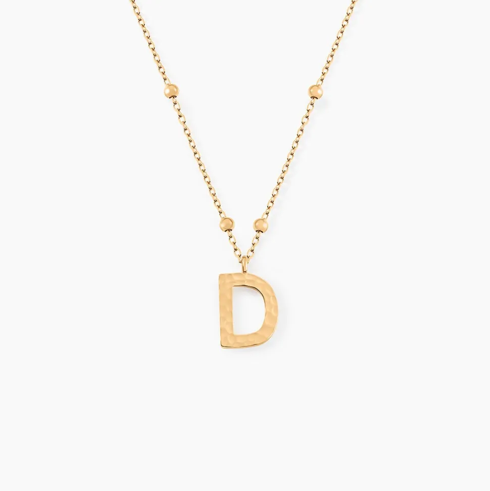 Collier Plaqué Or Jaune Lettra