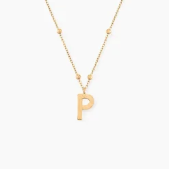 Collier Plaqué Or Jaune Lettra