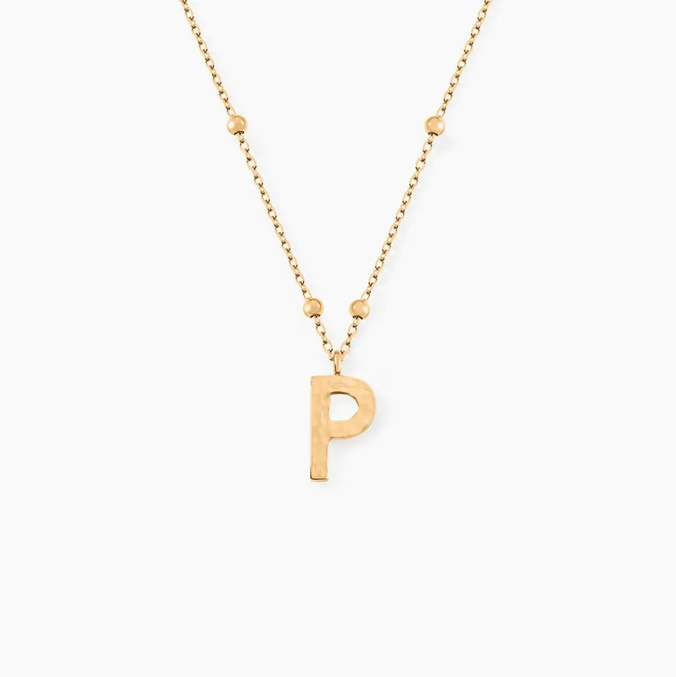 Collier Plaqué Or Jaune Lettra
