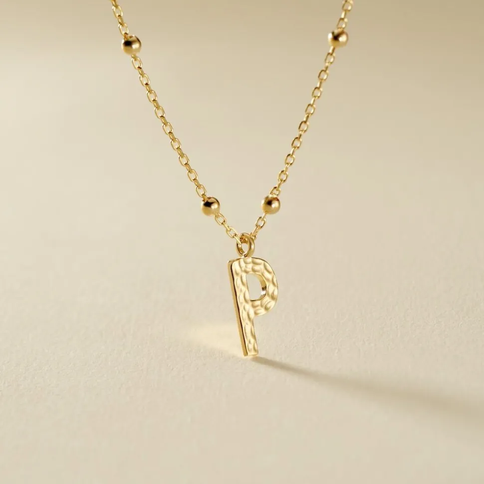 Collier Plaqué Or Jaune Lettra