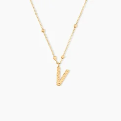 Collier Plaqué Or Jaune Lettra