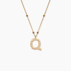 Collier Plaqué Or Jaune Lettra