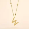 Collier Plaqué Or Jaune Lettra