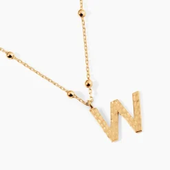 Collier Plaqué Or Jaune Lettra