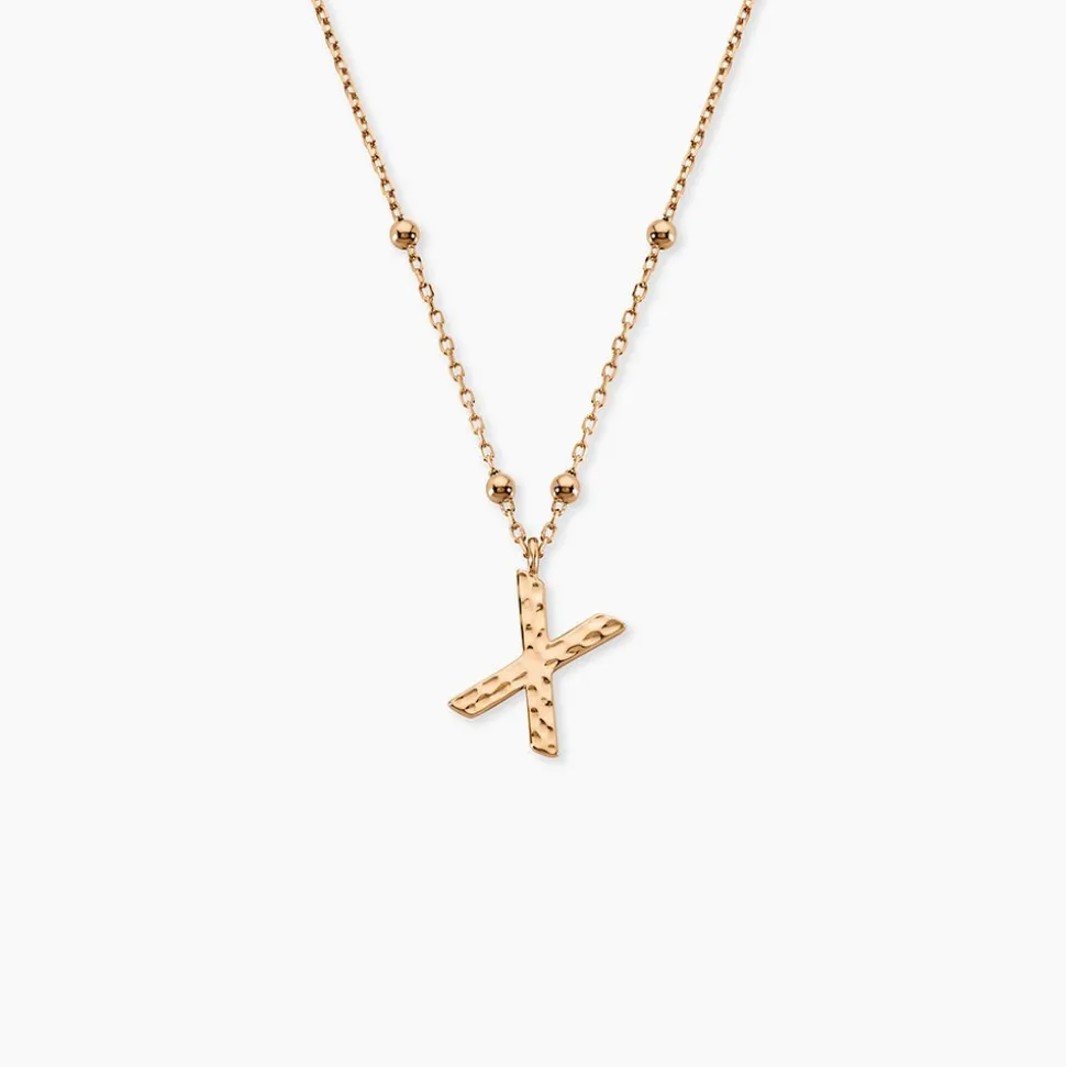 Collier Plaqué Or Jaune Lettra
