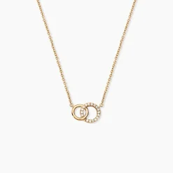 Collier Poeae Plaqué Or Jaune Oxyde De Zirconium