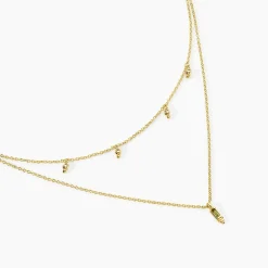 Collier Poem Argent Jaune Péridot