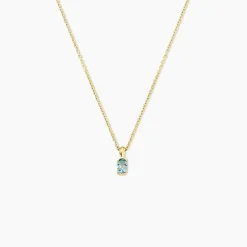 Collier Poem Argent Jaune Topaze