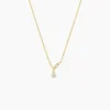 Collier Poem Argent Jaune Topaze Oxyde De Zirconium
