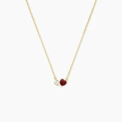 Marc Orian Colliers|Colliers Cœur > Collier Poem Argent Jaune Tourmaline Oxyde De Zirconium