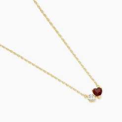 Marc Orian Colliers|Colliers Cœur > Collier Poem Argent Jaune Tourmaline Oxyde De Zirconium