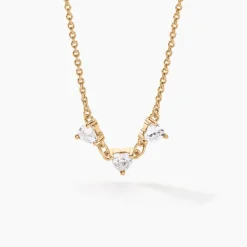 Collier Poésie Rosée Plaque Or Jaune Oxyde De Zirconium