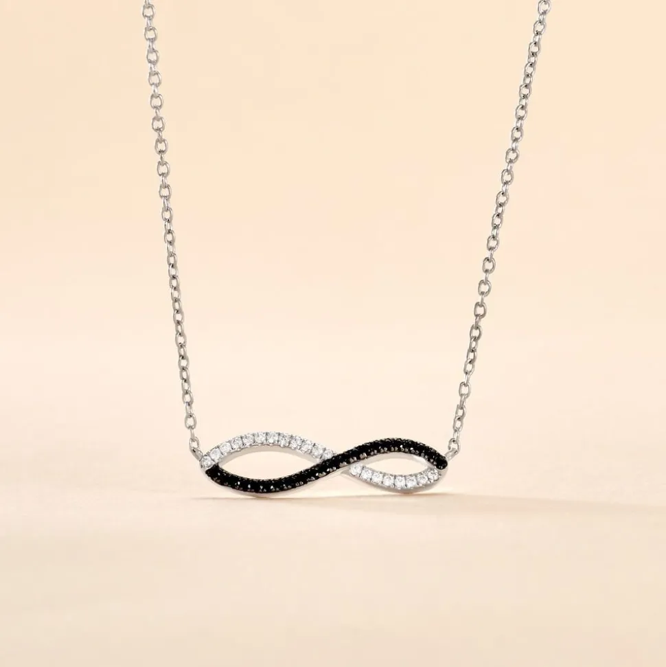 Collier Prudentia Argent Blanc Oxyde De Zirconium