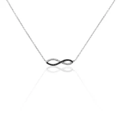Collier Prudentia Argent Blanc Oxyde De Zirconium