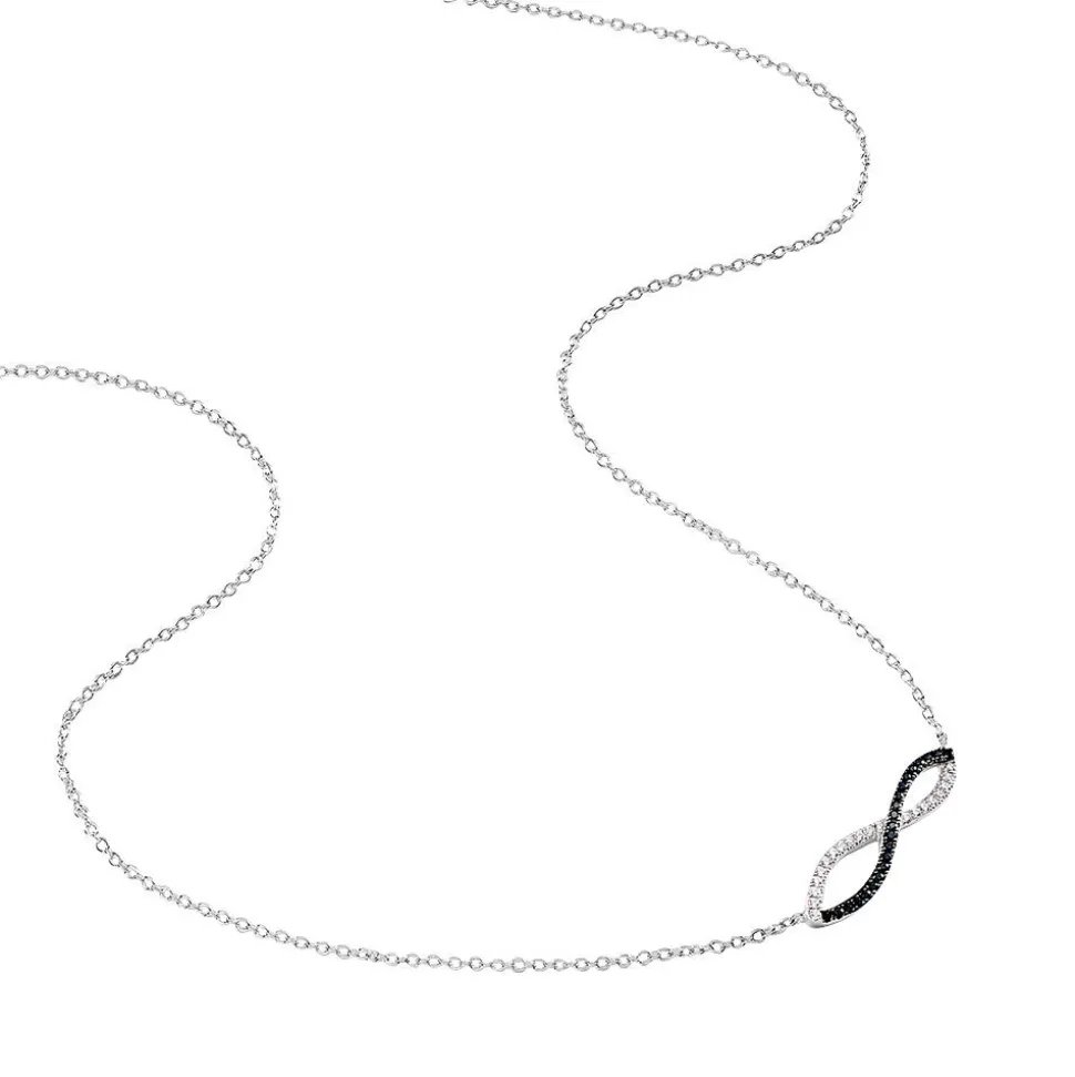 Collier Prudentia Argent Blanc Oxyde De Zirconium