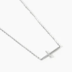 Collier Rayan Argent Blanc Oxyde De Zirconium