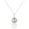 Marc Orian Colliers|Colliers Avec Pierres > Collier Rebeca Or Blanc Perle De Culture De Tahiti Et Oxyde