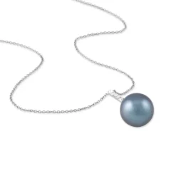 Marc Orian Colliers|Colliers Avec Pierres > Collier Rebeca Or Blanc Perle De Culture De Tahiti Et Oxyde