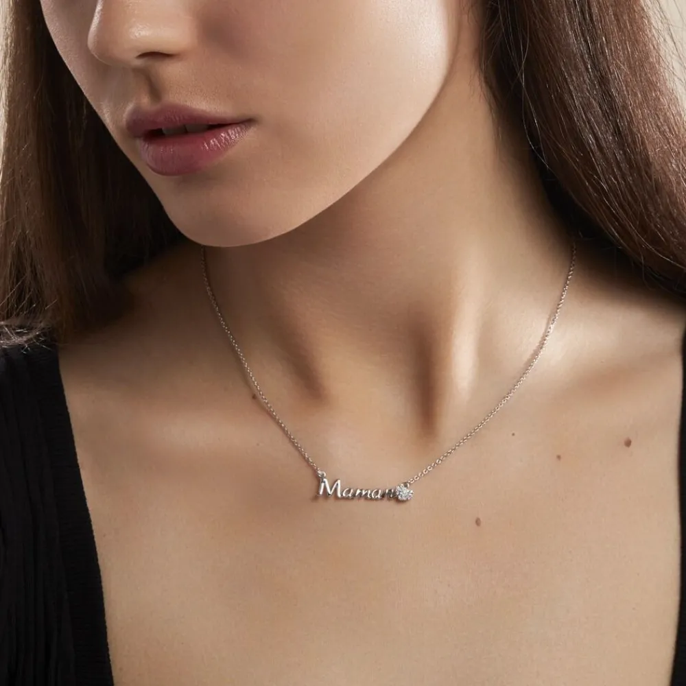 Marc Orian Colliers Fantaisie|Colliers Cœur > Collier Rera Argent Blanc Oxyde De Zirconium