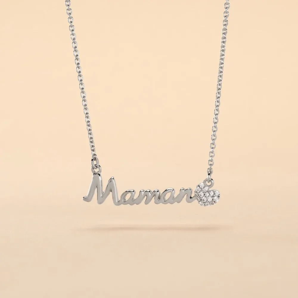 Marc Orian Colliers Fantaisie|Colliers Cœur > Collier Rera Argent Blanc Oxyde De Zirconium