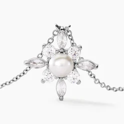 Collier Rhoda Argent Blanc Perle De Culture Oxyde De Zirconium