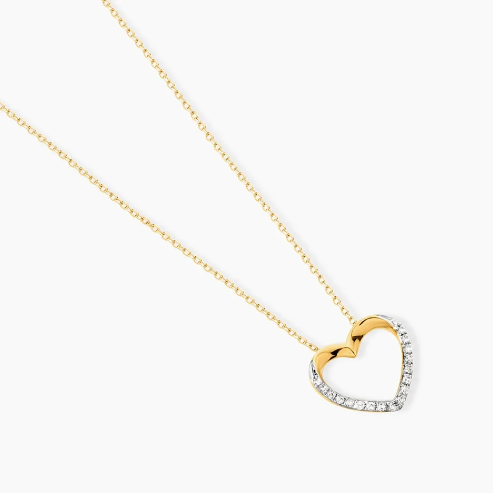Marc Orian Colliers Diamant|Colliers Cœur > Collier Rhodia Or Jaune Diamant