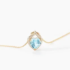 Marc Orian Colliers Cœur|Colliers > Collier Rosaline Or Jaune Topaze Et Oxyde De Zirconium