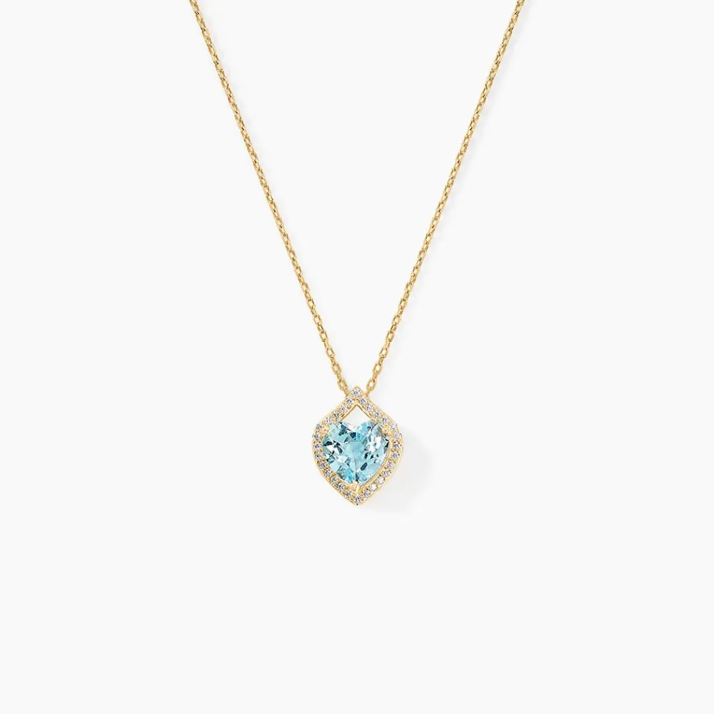 Marc Orian Colliers Cœur|Colliers > Collier Rosaline Or Jaune Topaze Et Oxyde De Zirconium