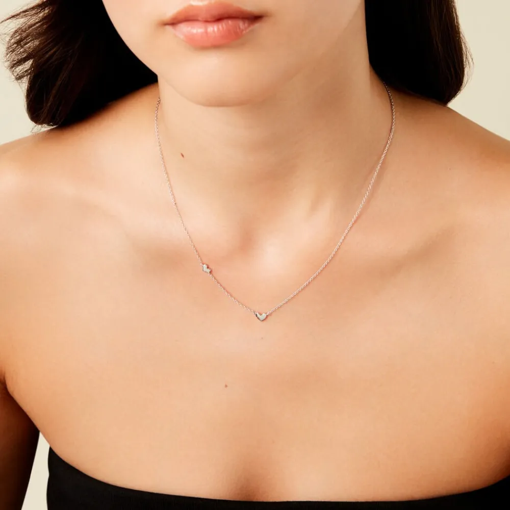 Marc Orian Colliers Fantaisie|Colliers > Collier Rosamee Argent Blanc